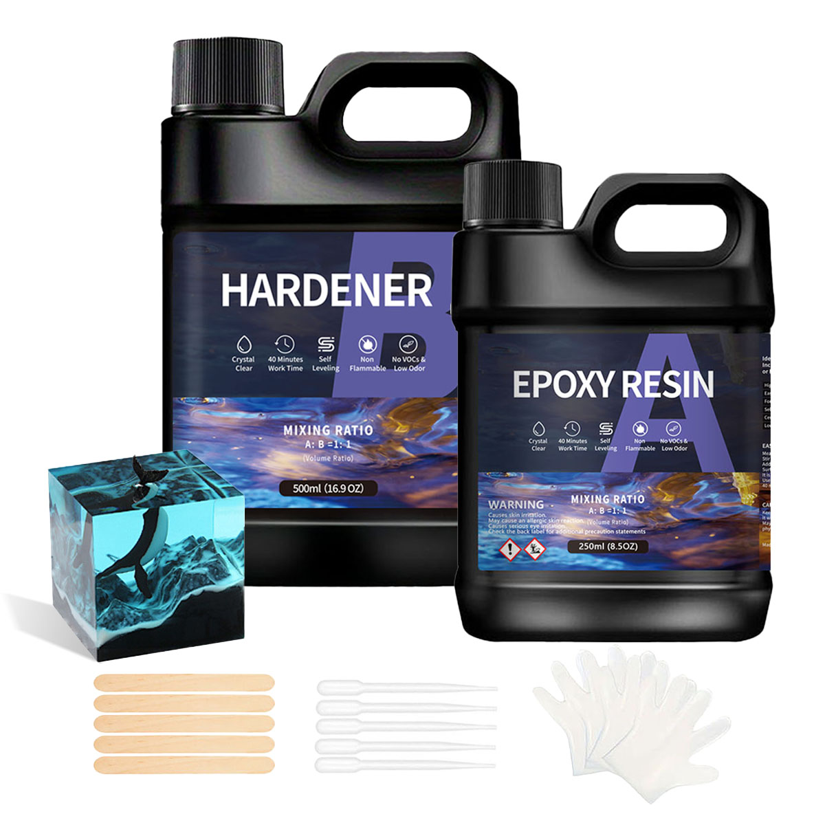 Resin Art Ratio - Kit Resina Epossidica Professionale AB 1:1