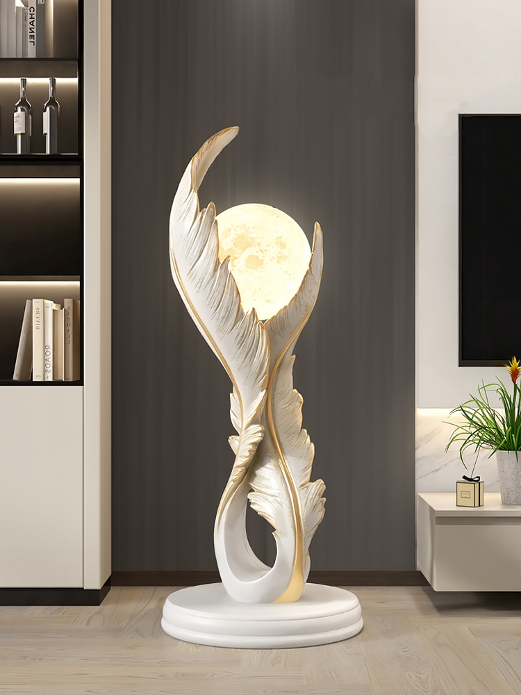Resin Art In Floor - Decorazioni per la casa Creativo Piuma