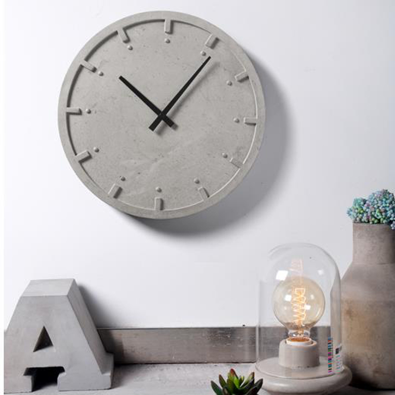 Resin Art Clock - Orologio da parete circolare in cemento