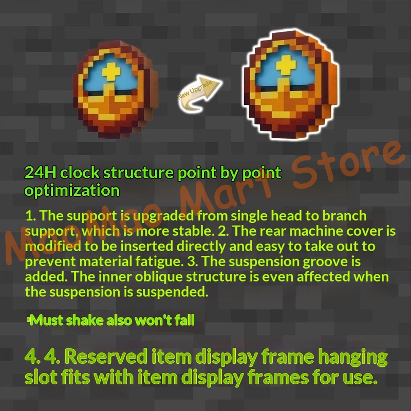 Chic Retro Pixel Art Style Oro - Resin Art Clock recensione e prezzo